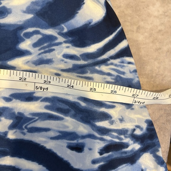 Chicos The Knit Kit Asymmetrical Midi Dress L Blue Stretch Travel Beachy Boho - Picture 7 of 8